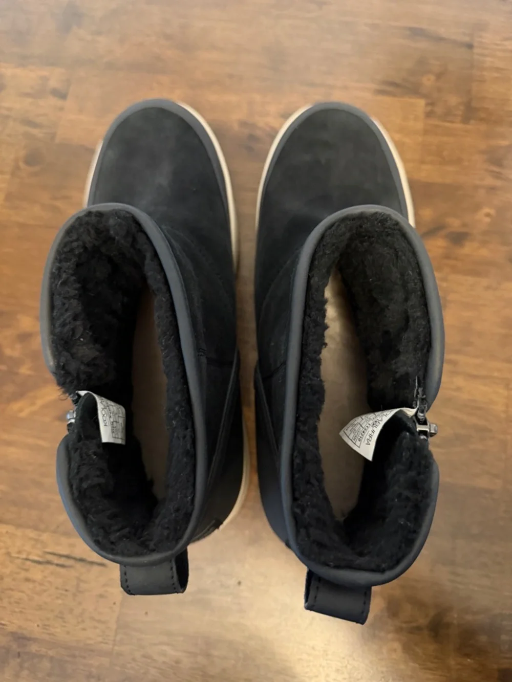 Koolaburra by UGG Black and Grey Tynlee Water Resistant Zip Fashion Boot NWOB